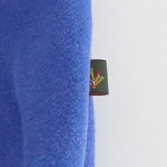 Orvis Blue Quarter Zip 80% Cotton Hiking Outdoors Pullover Sweater Medium - Picture 6 of 11